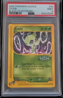 2002 Pokemon League Celebi Black Star Promo #50 PSA 9 MINT - Image 1