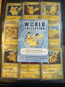 Pokemon Pikachu World Collection 2010 PW English Set of 9 and Booklet - Image 2
