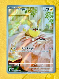Yamper 099/094 Illustration Rare Phantasmal Flames Pokemon TCG NM - Image 1