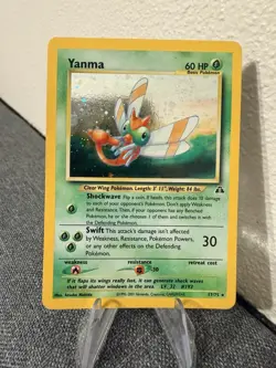 MP Yanma Neo Discovery 2001 English Holo Rare 60 HP 17/75 Unlimited *SWIRL* - Image 1