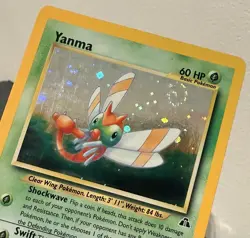 MP Yanma Neo Discovery 2001 English Holo Rare 60 HP 17/75 Unlimited *SWIRL* - Image 3