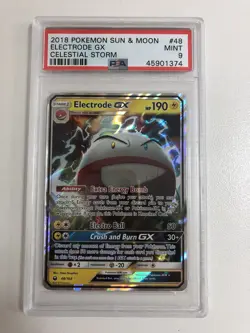 2018 Pokemon Sun & Moon #48 Electrode GX Celestial Storm PSA 9 - Image 1