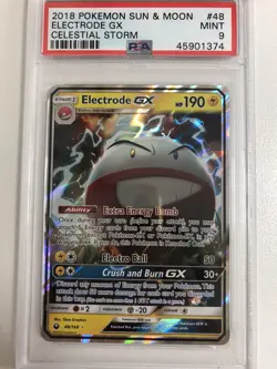 2018 Pokemon Sun & Moon #48 Electrode GX Celestial Storm PSA 9 - Image 2