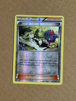 N (Supporter) 105/124 Fates Collide Pokemon Reverse Holo LP - Image 1