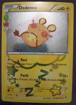 2016 Pokemon DEDENNE RC10/RC32 Generations: Radiant Collection HOLO - Image 1