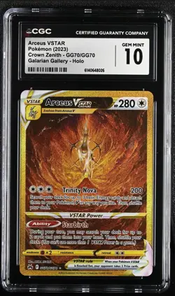 CGC 10 GEM MINT 💎 #GG70 Arceus VSTAR Secret Rare 2023 Pokemon Crown Zenith - Image 1