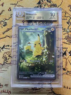Pokemon BGS Pristine 10 Pikachu EX 276/217 SIR Ascended Heroes Mega Evolution - Image 1