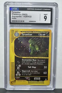 TYRANITAR 2003 POKEMON AQUAPOLIS HOLO #H28 CGC 9 - Image 1