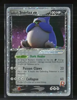 Pokemon 2004 EX Team Rocket Returns Rocket's Snorlax EX #104/109 - Image 1