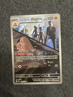 Pokemon TCG Team Rocket's Dugtrio #239/217 Illustration Rare Near Mint - Image 1