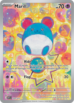 Pokemon Mega Evolution Ascended Heroes Marill 232 Full Art Illustration Rare - Image 1