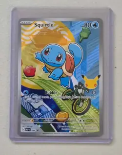 2026 Pokemon Squirtle 039 First Partner Illustration Full Art Holo Promo NM - Image 1
