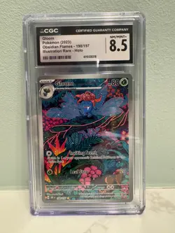 NM - Pokemon 2023 Obsidian Flames #198/197 Gloom Illustration Rare Holo CGC 8.5 - Image 1