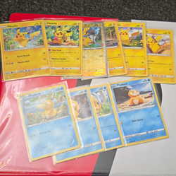 Pokemon TCG Sword & Shield Pikachu & Psyduck 10-Card Lot Stamped English 2020 - Image 1