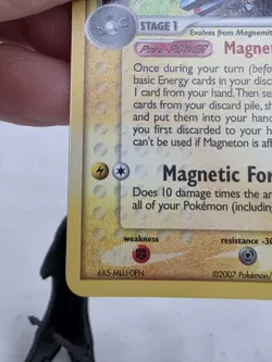2007 Pokemon Ex Power Keepers Stamped Magneton 16/108 Holo Card - Image 5