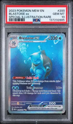 Blastoise Ex 200 Special Illustration Rare - Pokemon Pokemon Mew En-151 PSA 10 - Image 1