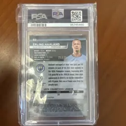 2022-23 Topps Stadium Club Chrome UCC Erling Haaland #92 Sepia Wave /75 PSA 10 - Image 2
