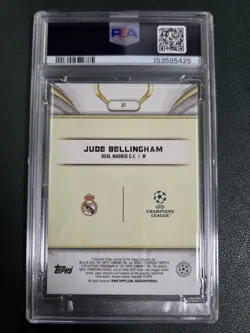 Jude Bellingham 2025 Topps Reverence UCC Purple /50 Real Madrid England PSA 10 - Image 4