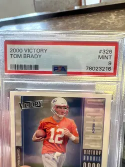 Tom Brady 2000 Upper Deck Victory Rookie #326 PSA 9 RC mint NE Patriots MVP - Image 3