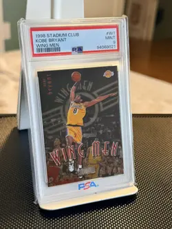 1998-99 Topps Stadium Club Wing Men #W1 Kobe Bryant Los Angeles Lakers HOF PSA 9 - Image 1