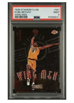 1998-99 Topps Stadium Club Wing Men #W1 Kobe Bryant Los Angeles Lakers HOF PSA 9 - Image 3