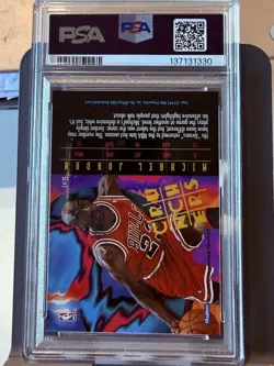 1995 HOOPS Number Crunchers Michael Jordan #1 PSA 8 Chicago Bulls Legend HOF - Image 3