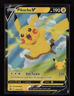 Pikachu V Promo SWSH: Sword & Shield Promo Cards SWSH143 NM - Image 1