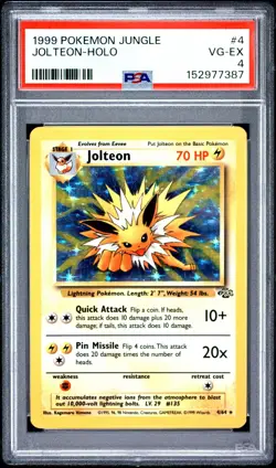 1999 Pokemon Jungle #4 Jolteon Holo Vintage PSA 4 VG EX - Image 1