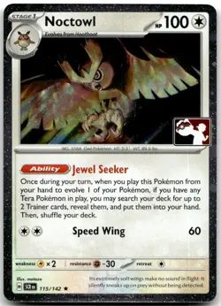 Noctowl (Cosmos Holo) 115/142 Rare Prize Pack Series Cards Pokemon Near Mint - Image 1