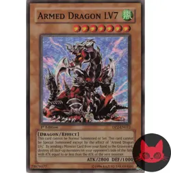 Yugioh Armed Dragon LV7 DP2-EN012 Super Rare 1st Edition NM - Image 1