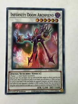 Yugioh - Infernity Doom Archfiend - Super - 1st - PHRA-EN037 - NM - Image 1