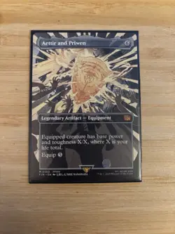 MTG Aettir and Priwen 0350 Borderless Full Art Final Fantasy FF XIV Equipment NM - Image 1
