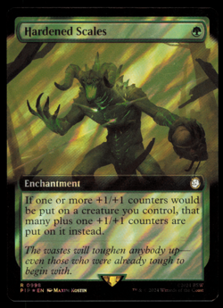 MTG Magic Universes Beyond Fallout 0998 998 Hardened Scales SURGE FOIL R - Image 1