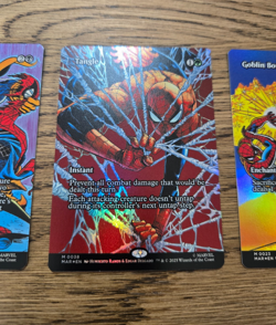 MTG Spider-Man Source Material Foil x3 Saw In Half Tangle Goblin Bombardment NM - Image 3