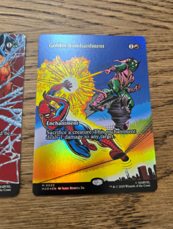 MTG Spider-Man Source Material Foil x3 Saw In Half Tangle Goblin Bombardment NM - Image 4