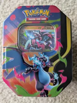 Pokemon TCG Mega Charizard Ex X Tin Factory Sealed - Image 1