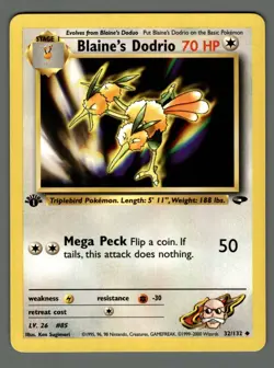 1st Edition Gym Challenge Singles - Near Mint/Ex - UC C Pokemon Cards -HD Photos - Image 4