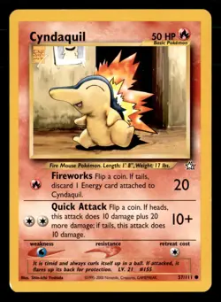 Cyndaquil 57/111 Common Neo Genesis Pokemon Unlimited Lightly Played - Image 1