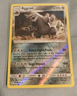 Pokemon TCG Aggron 125/214 Sm-Unbroken Bonds Reverse Holo Mint Card - Image 1