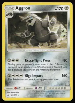 Aggron 125/214 Rare Unbroken Bonds Pokemon Lightly Played - Image 1