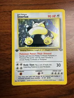 Pokemon TCG Jungle Snorlax 11/64 1st Edition Holo Rare WOTC 1999 - Image 1
