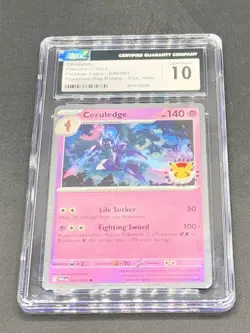 2024 Pokemon Ceruledge #040/091 Promo, Paldean Fates Pokemon Day 2024 CGC GEM 10 - Image 1