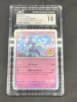 2024 Pokemon Ceruledge #040/091 Promo, Paldean Fates Pokemon Day 2024 CGC GEM 10 - Image 2