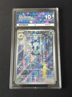Poliwhirl Illustration Rare 176/165 Pokemon Scarlet & Violet 151 ACE 10 - Image 1