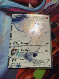 Reshiram 113/114 Ultra Rare Black & White Pokemon Card - Image 3