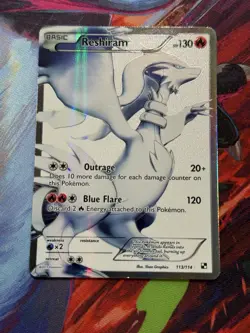 Reshiram 113/114 Ultra Rare Black & White Pokemon Card - Image 4
