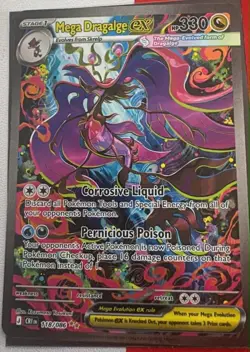 Pokemon TCG Mega Dragalge EX Chaos Rising 118/86 SIR MINT - Image 1