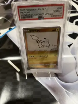 PSA 10 Pikachu Yu Nagaba x PCG Campaign 208/S-P Promo Pokemon Card 2021 GEM MINT - Image 3