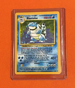 Pokemon TCG Blastoise 2/102 Base Set Unlimited Holo Rare HP 100 English 1999 - Image 1