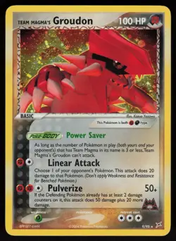 Team Magma's Groudon 9/95 Team Magma vs Team Aqua Rare Holo POKEMON - Image 1